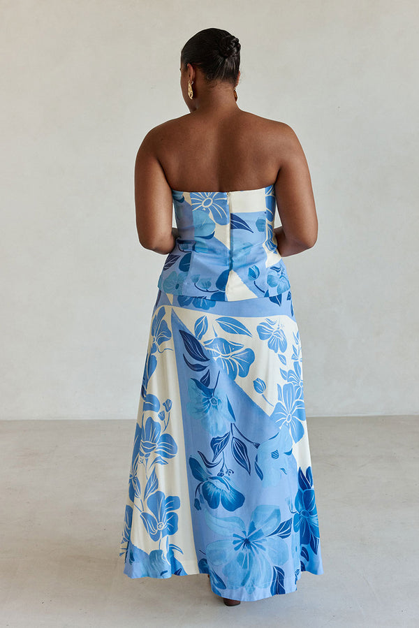 Mirae Dress - Azure Bloom