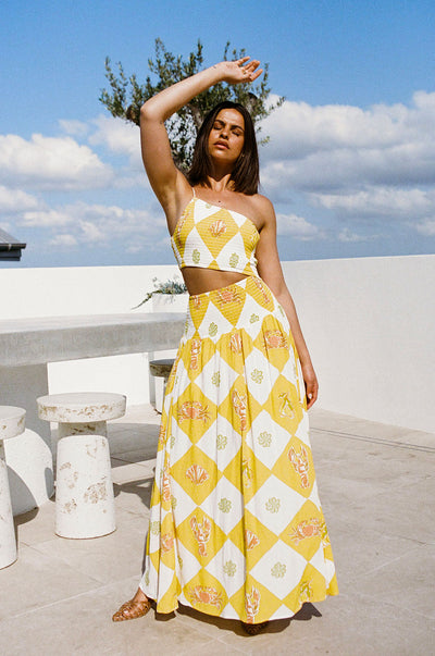 Venetian Maxi Dress - Oceano Yellow