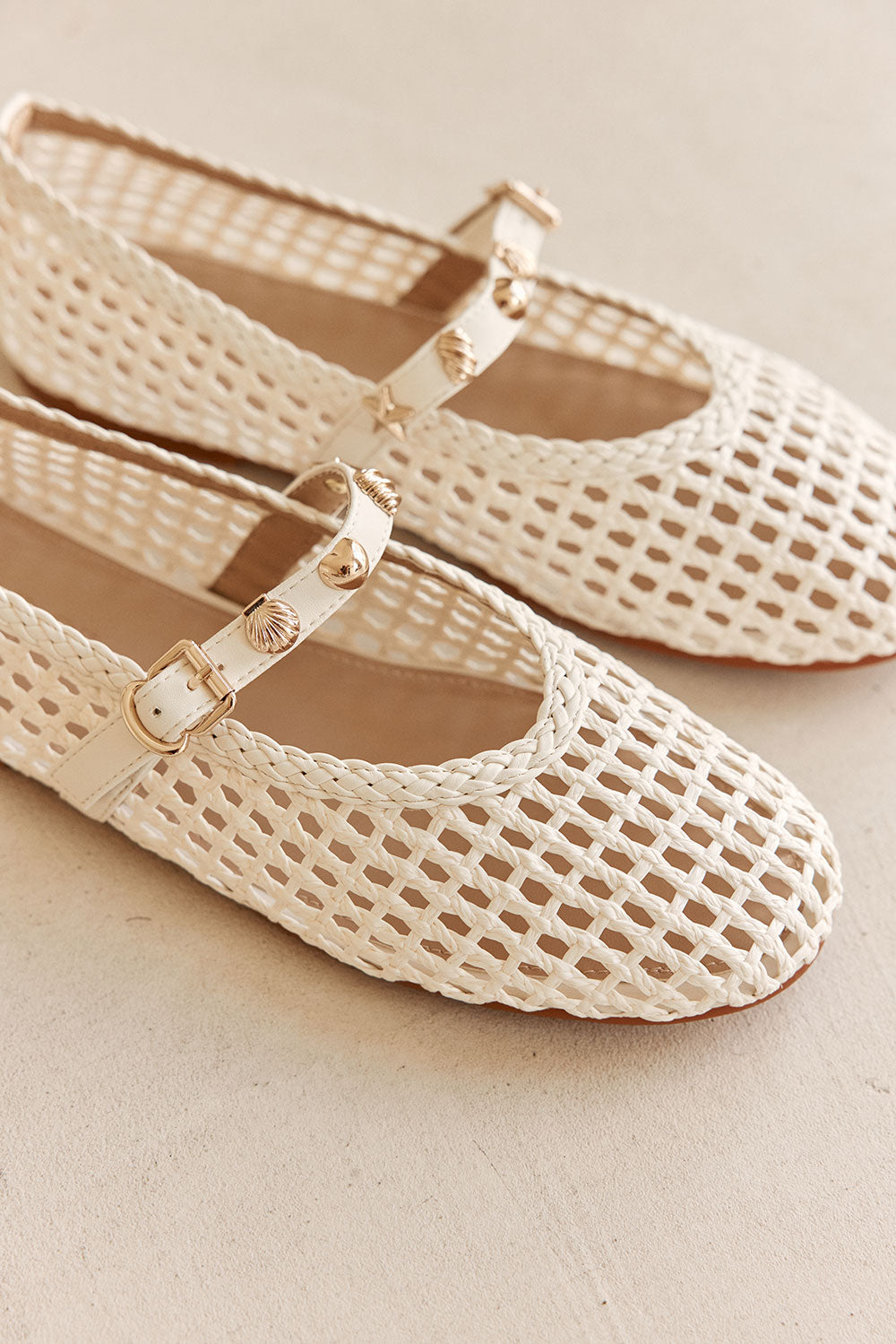 Solstice Ballet Flats - White