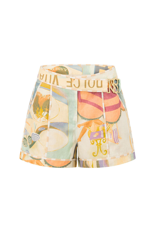 Portofino Shorts - Fiorire Acqua