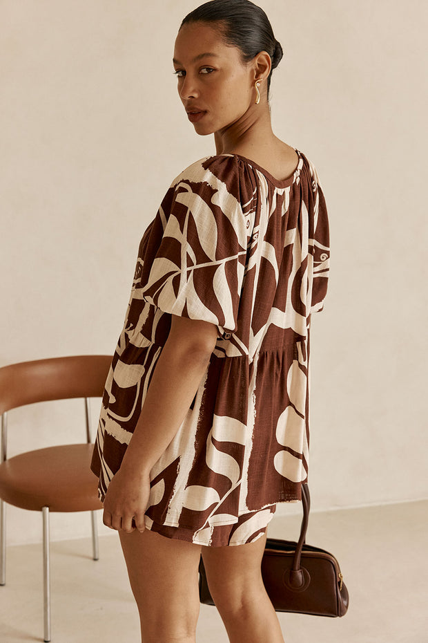 Scarlet Top - Painted Tiles