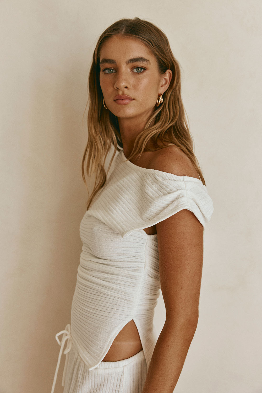 SAMPLE-Deni Top - White