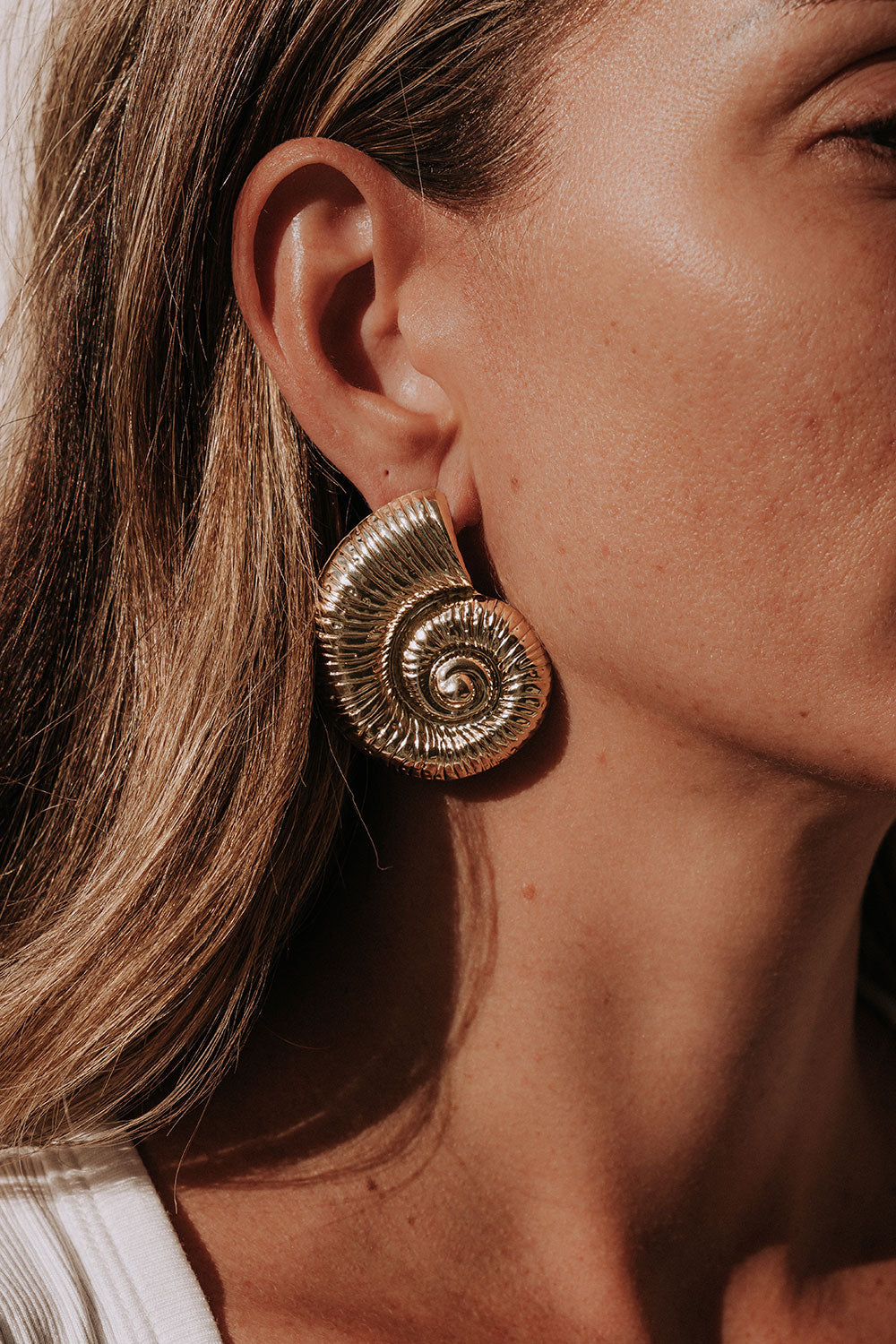 Sundial Earrings - Gold