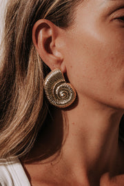 Sundial Earrings - Gold