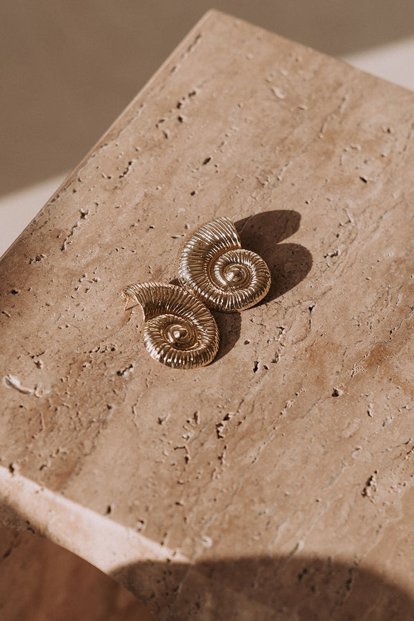 Sundial Earrings - Gold
