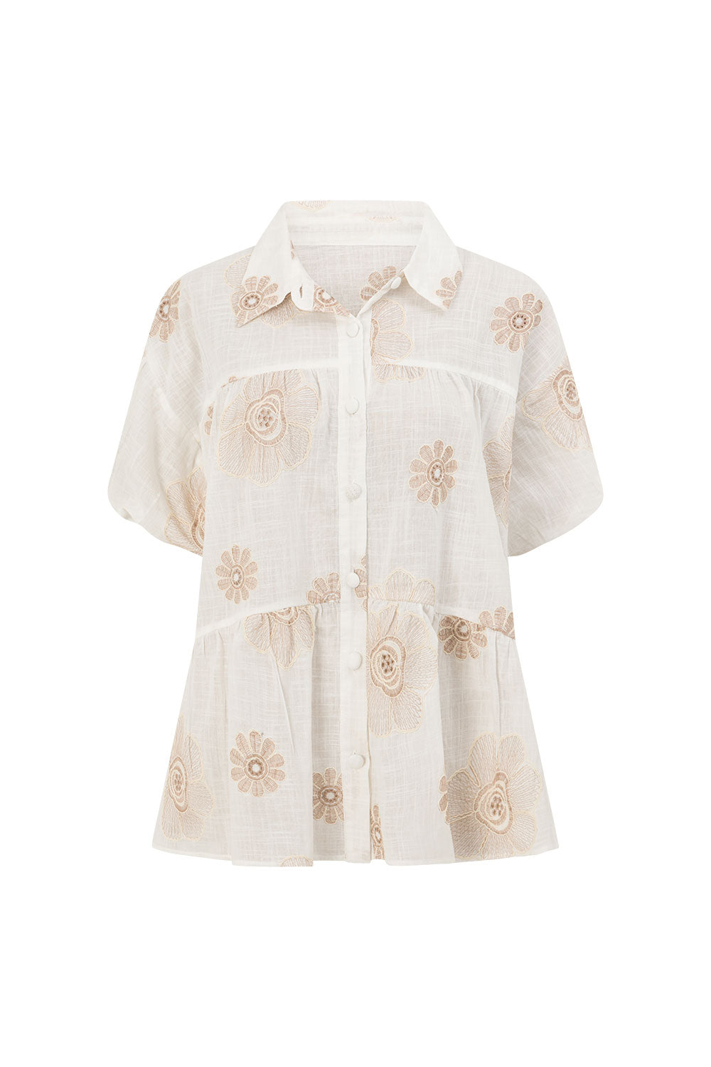 Camela Top - Broderie Motif