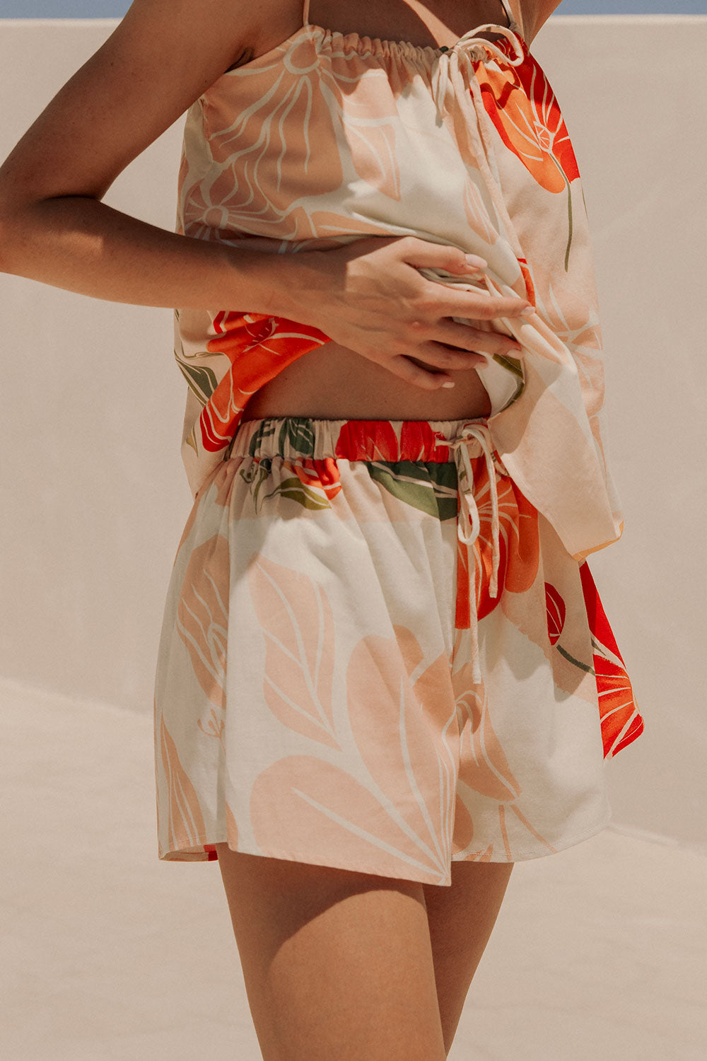 SAMPLE-Jetta Shorts - Petal Scarf