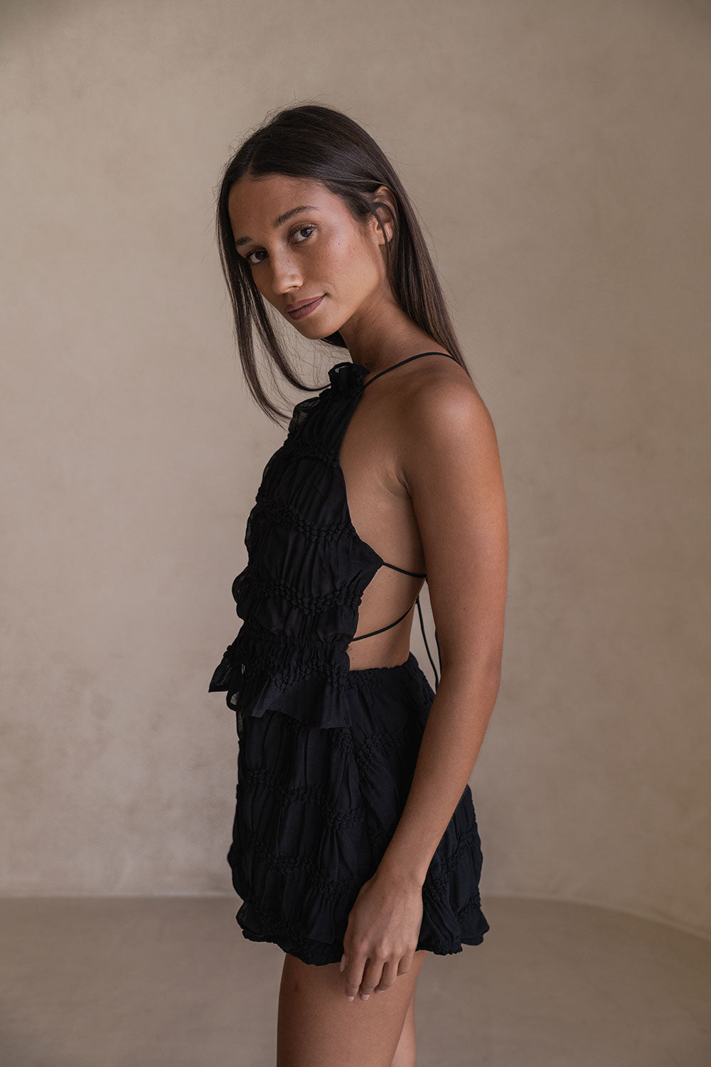 SAMPLE-Adira Playsuit - Black