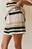 SAMPLE-Quinn Stripe Shorts - Tan