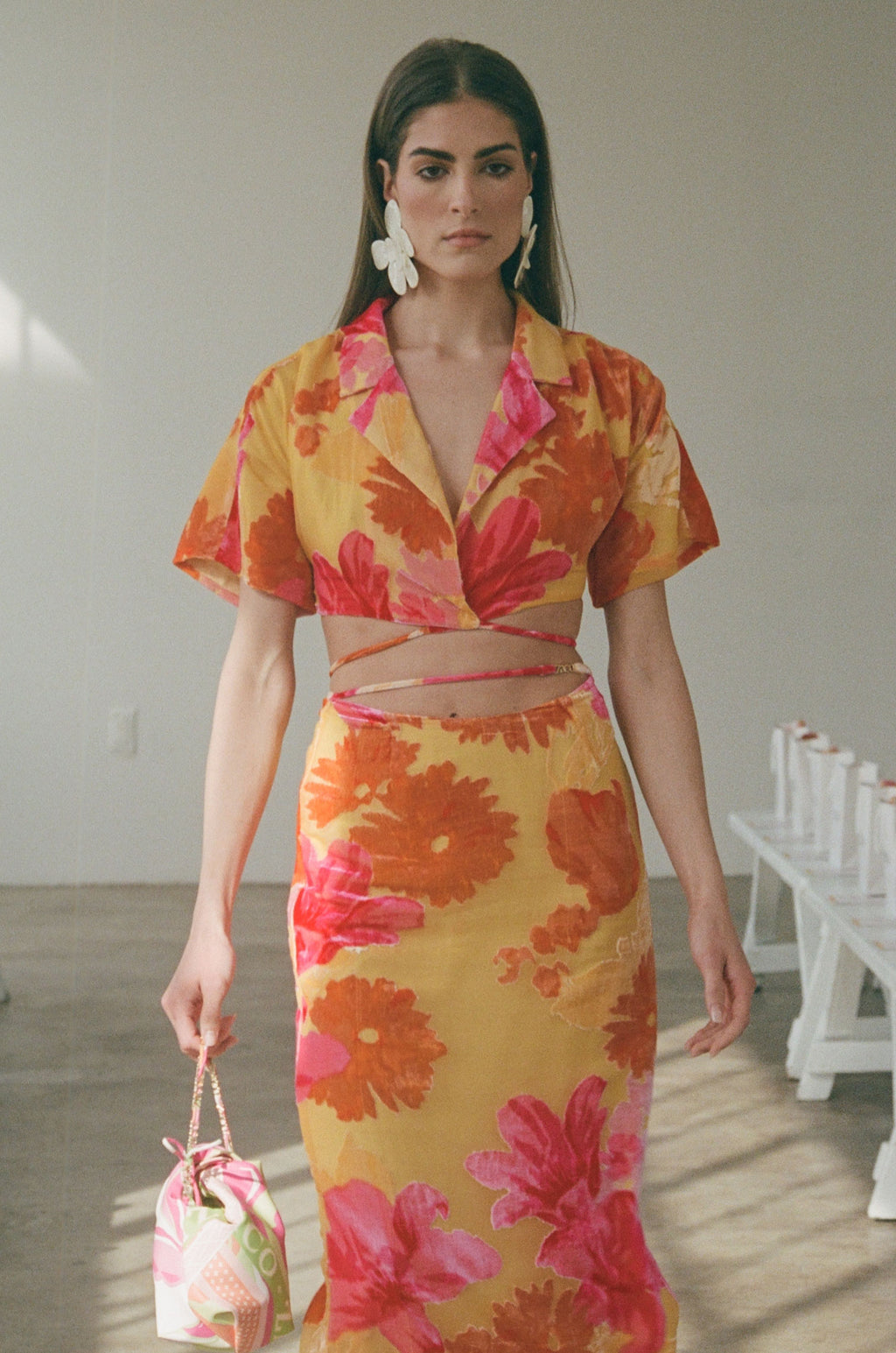 SAMPLE-Sorrenta Wrap Top - Floreale Sunny