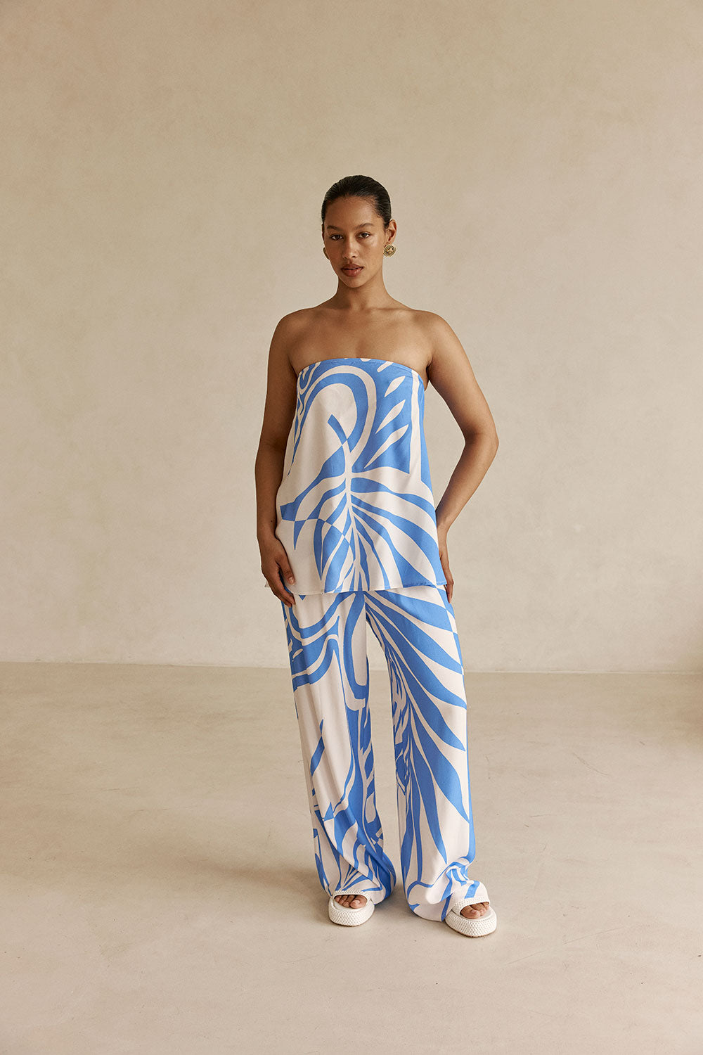 Alma Top - Palm Blue