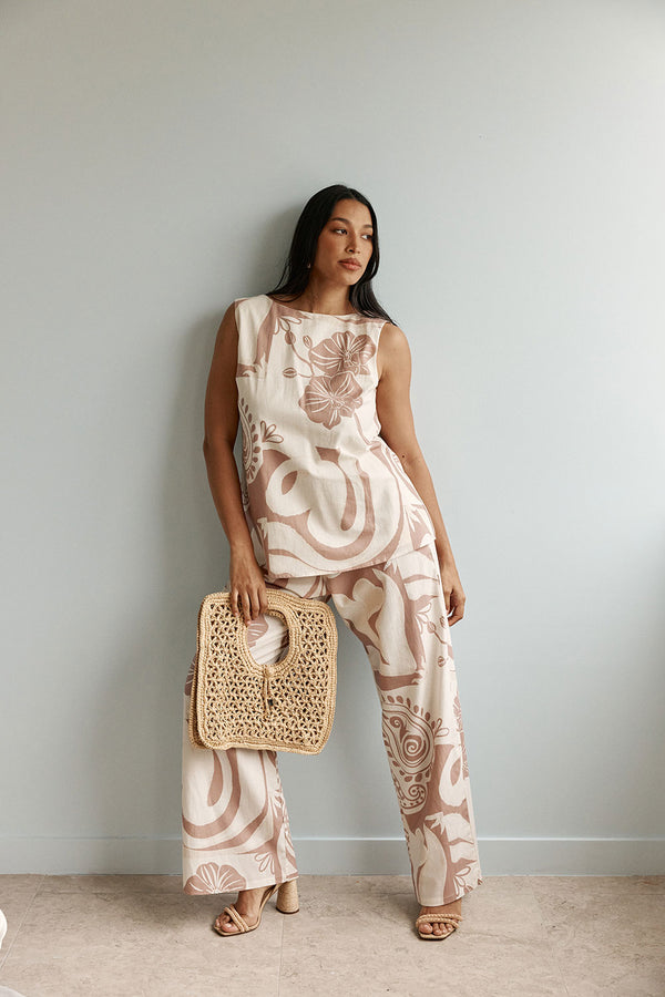 SAMPLE-Emani Pants - Paisley Sunset