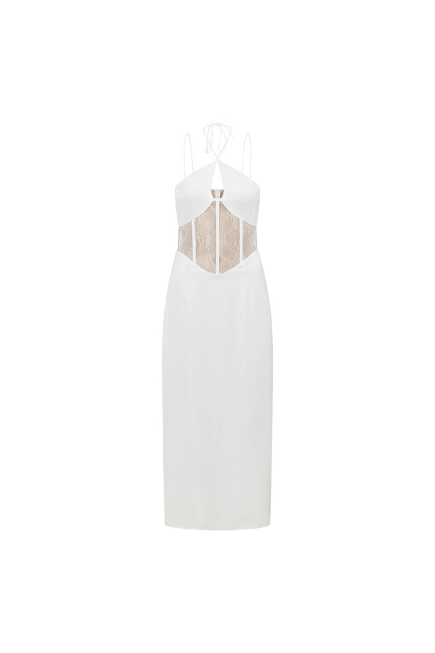 SAMPLE-Teyah Midi Dress - White