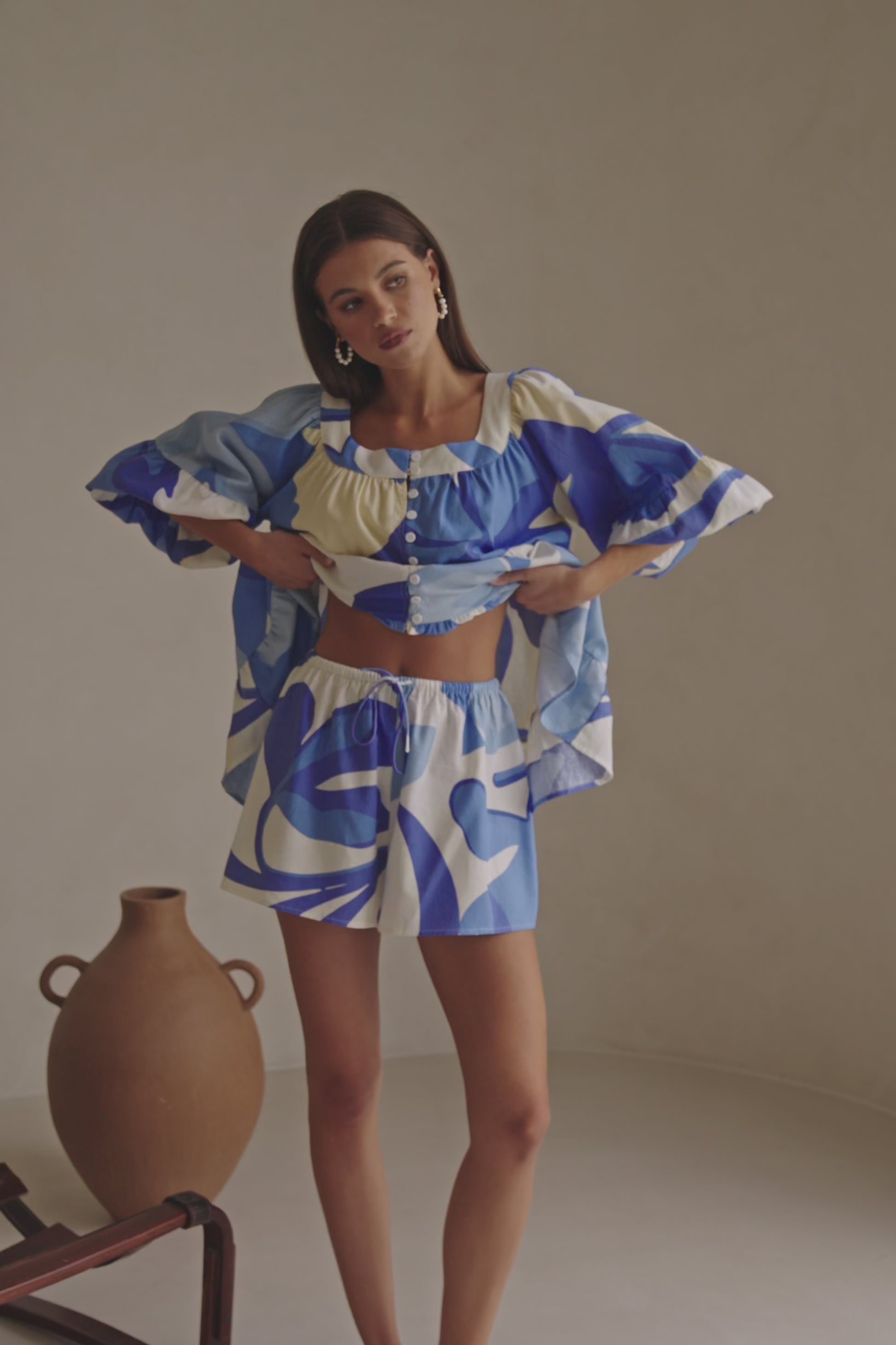 Elara Shorts - Valley Blue