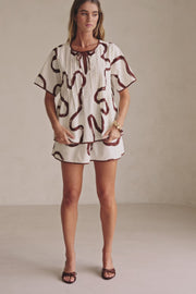 Rayne Skirt - Marbled Mocha