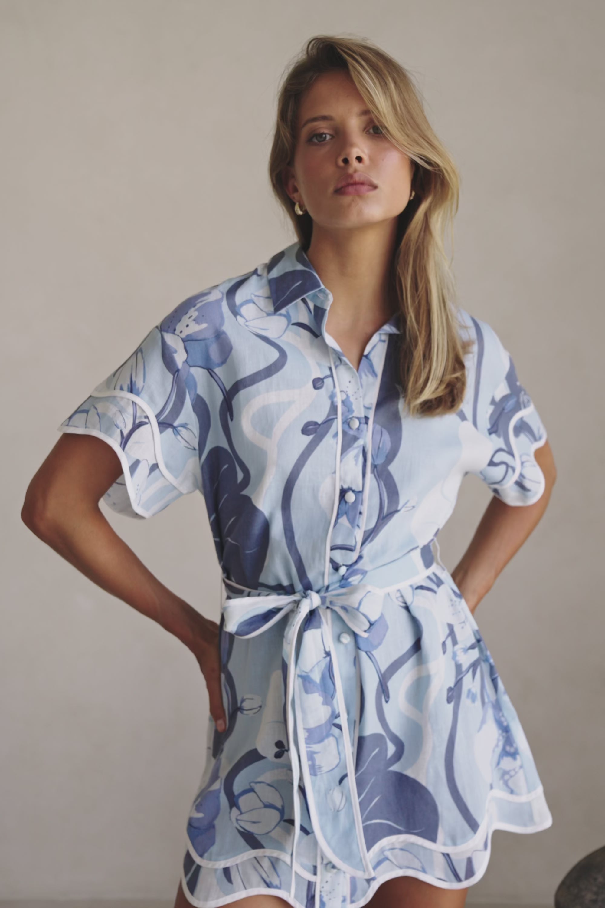 Daria Dress - Bouquet Blu