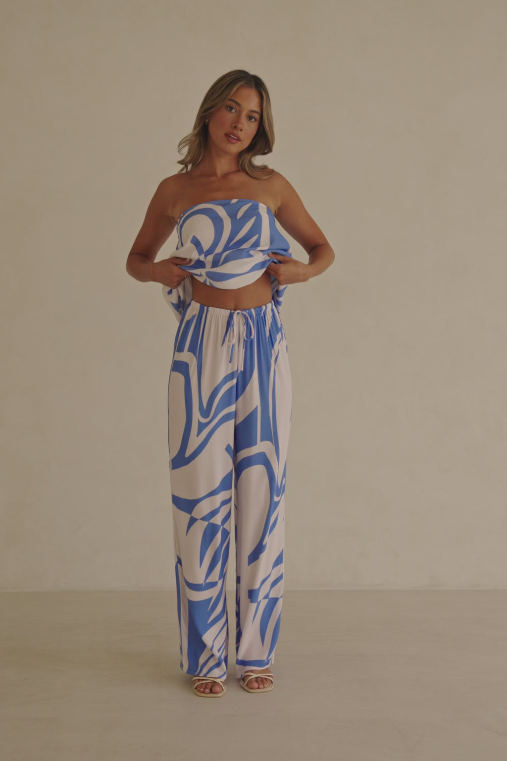 Alma Pants - Palm Blue