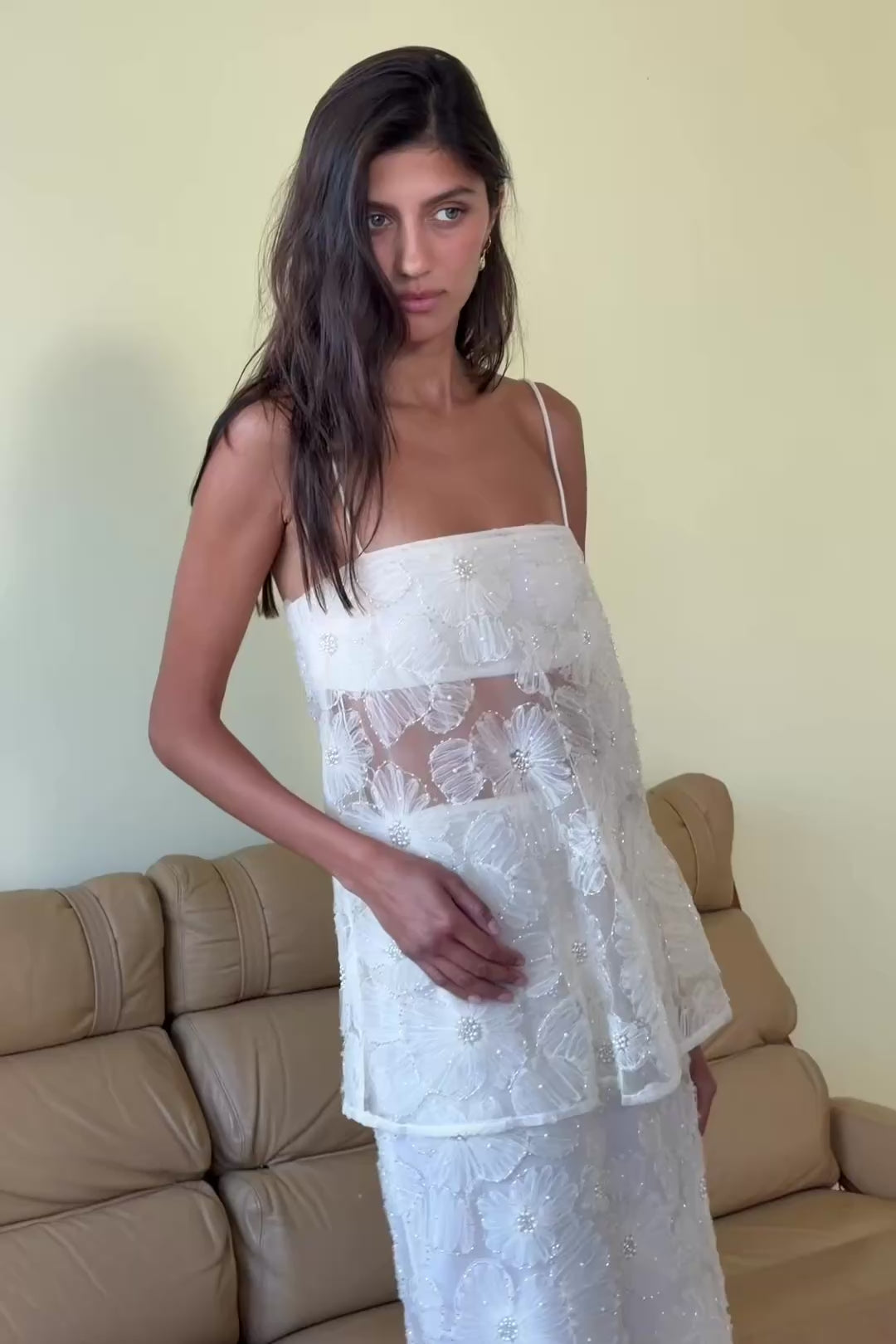 Sirromet Top - Flora Blanco
