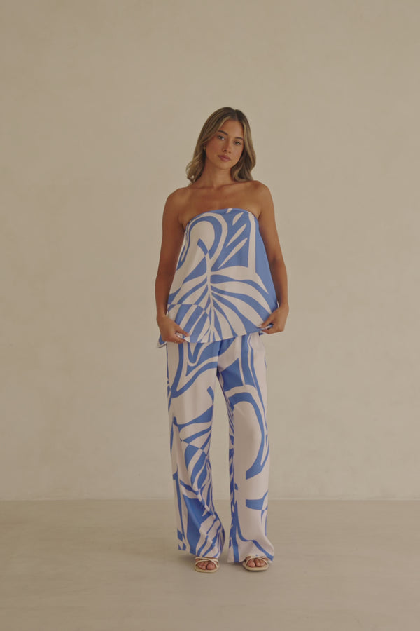 Alma Top - Palm Blue