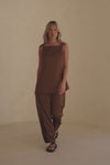 Kinsley Jumpsuit - Chocolate