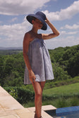 Video, Evelia Dress - Blue Broderie