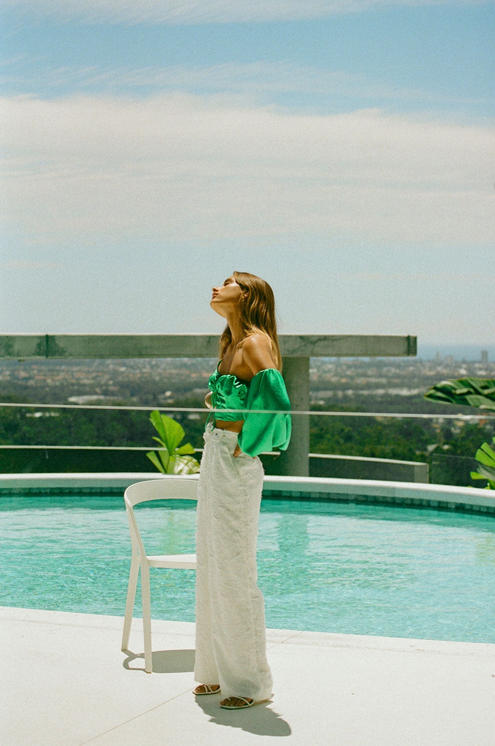 SAMPLE-Silky Zali Top - Emerald