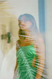 SAMPLE-Malika Slip Dress - Emerald
