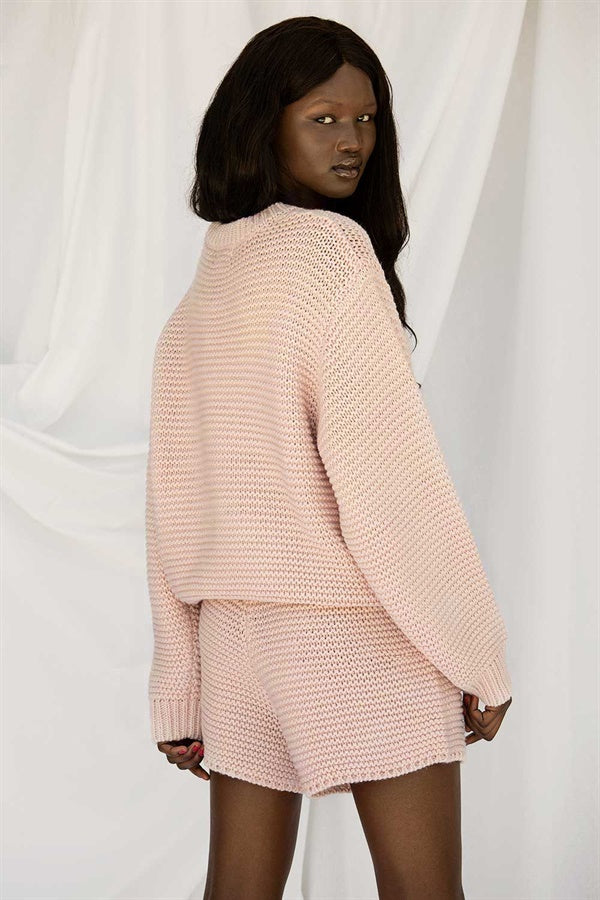 Noelle Knit Sweater - Pink