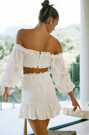 SAMPLE-Ruffle Embroidered Dress