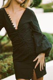 SAMPLE-Minna Button Dress - Black