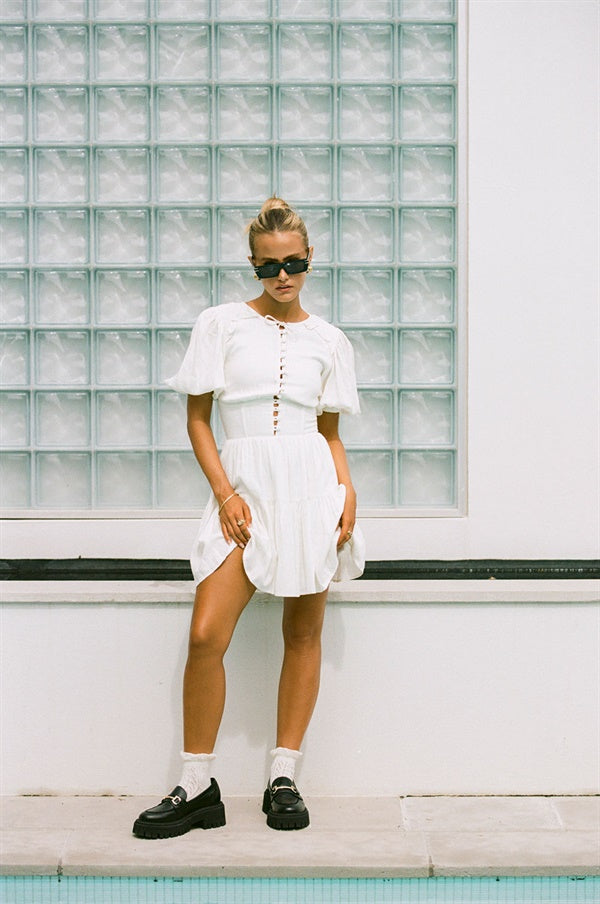 SAMPLE-Santana Dress - White