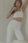 Venti Knit Pants - White