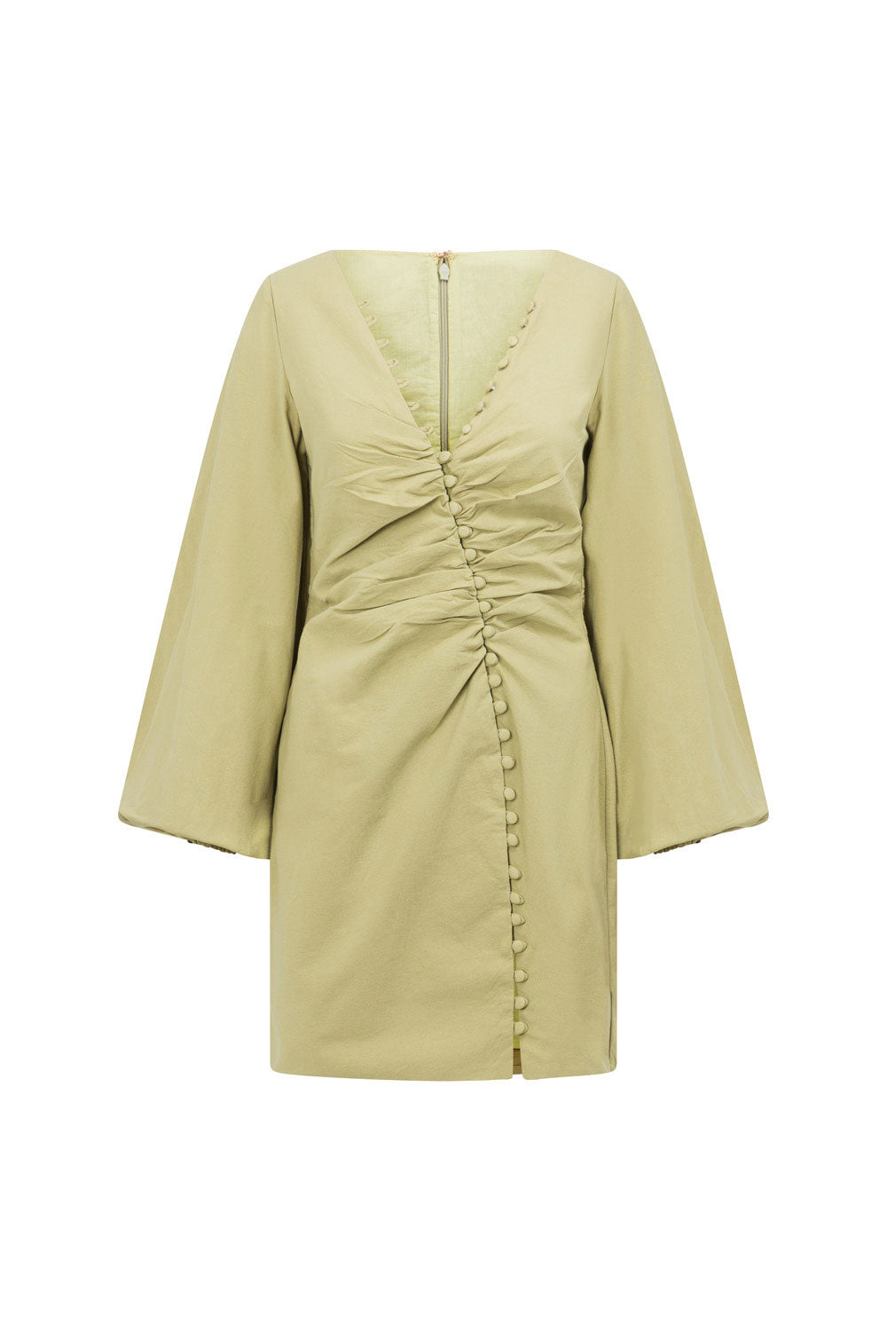 SAMPLE-Minna Button Dress - Moss